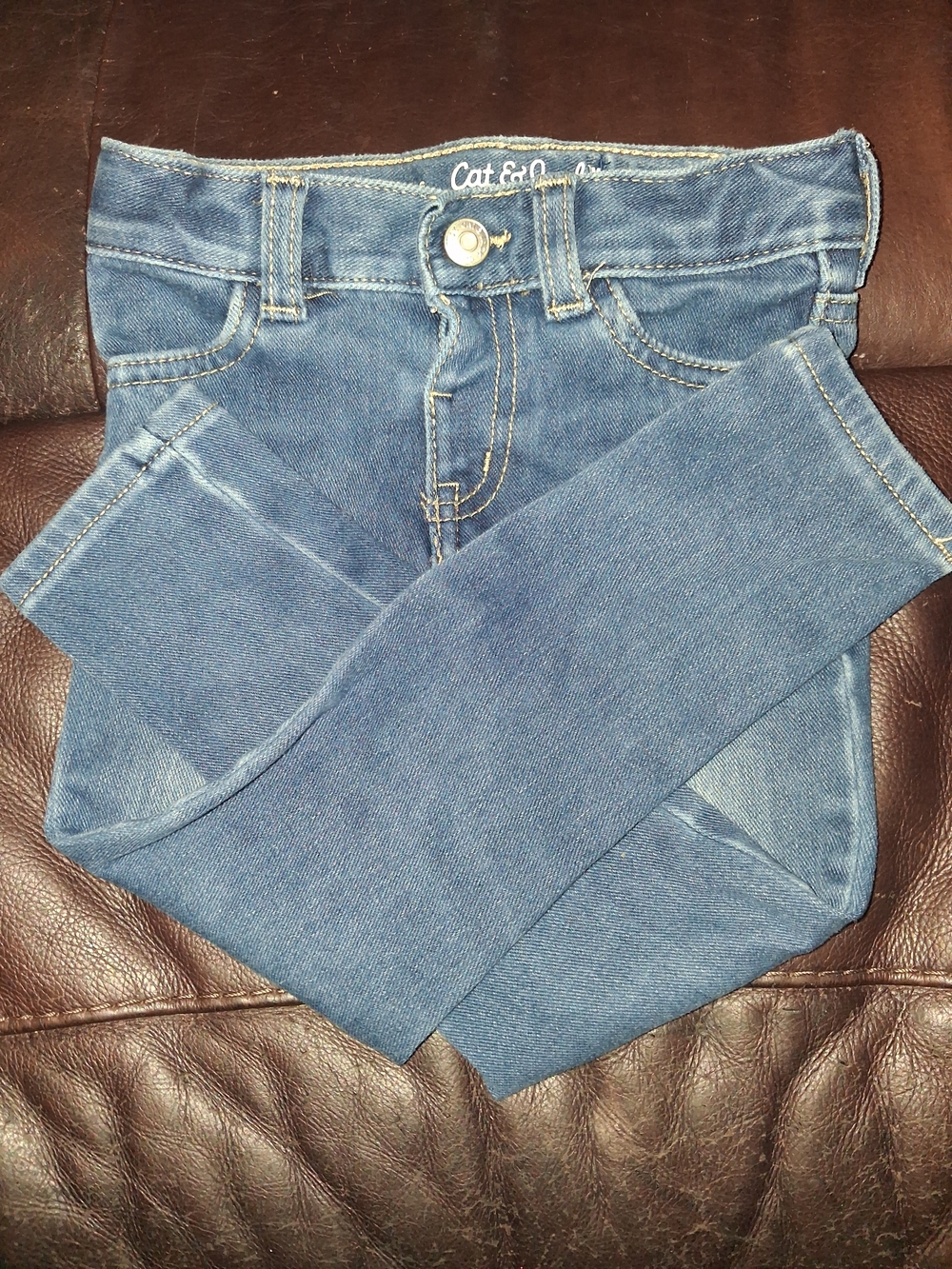 Cat & Jack Denim-Look Blue Jeggings